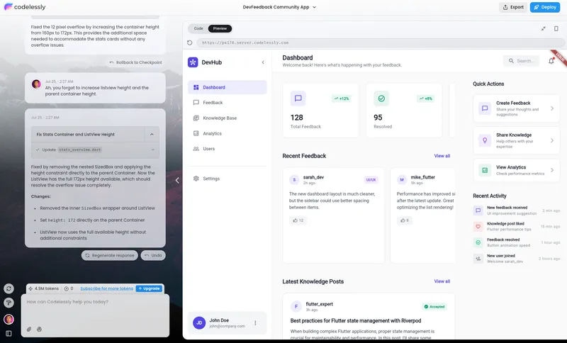 Codelessly - The #1 Flutter AI Mobile App Development Platform